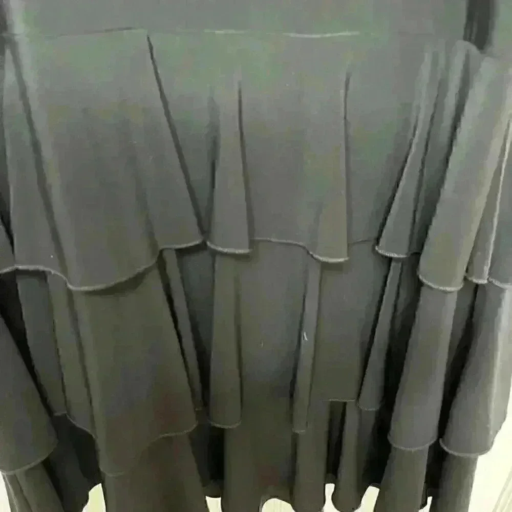 BNWT Nueva Black Tiered/ Ruffle Dress Size 8 - Picture 12 of 13